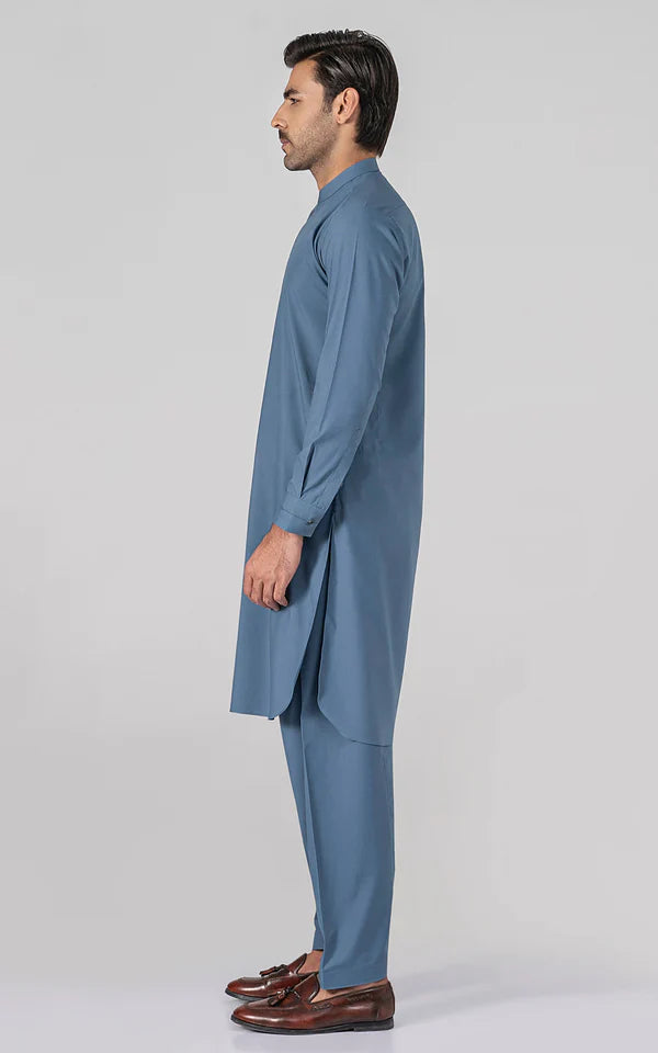 Wash & Wear - Premium Shalwar Kameez - BLUE