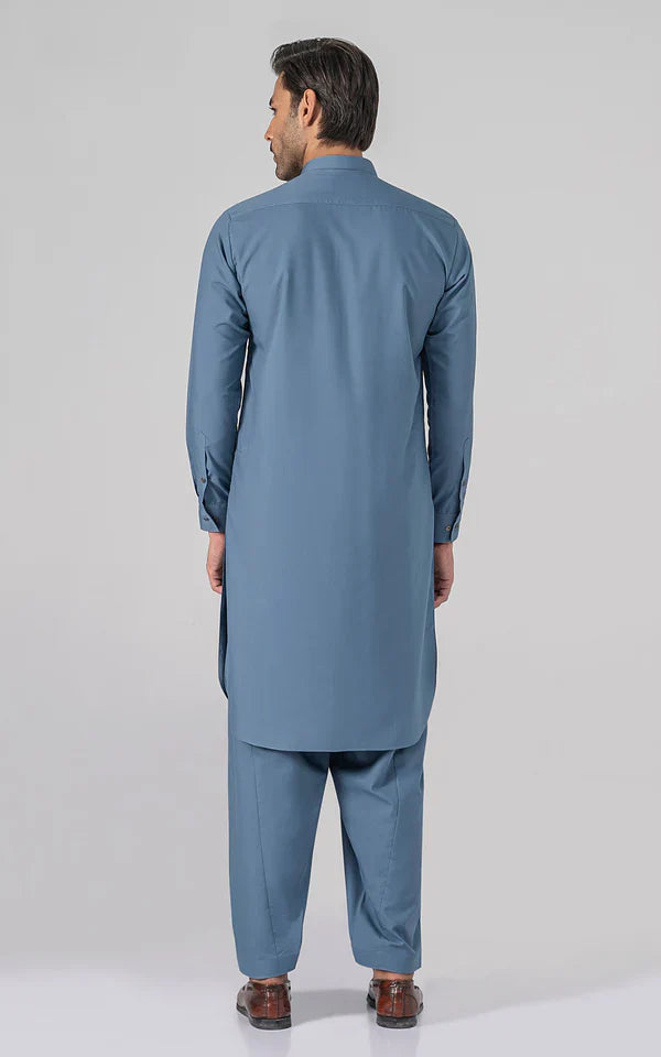 Wash & Wear - Premium Shalwar Kameez - BLUE
