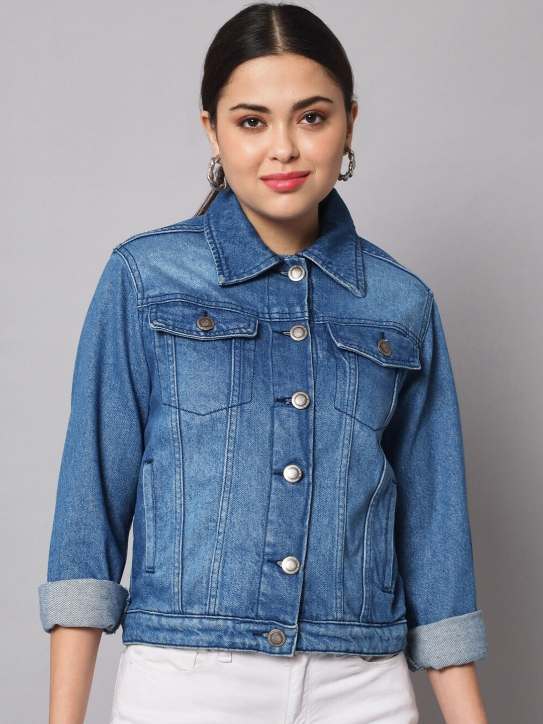Women Washed Cotton Crop Denim Jacket – Lightweight Breathable Jacket for Pakistan | DENIMS