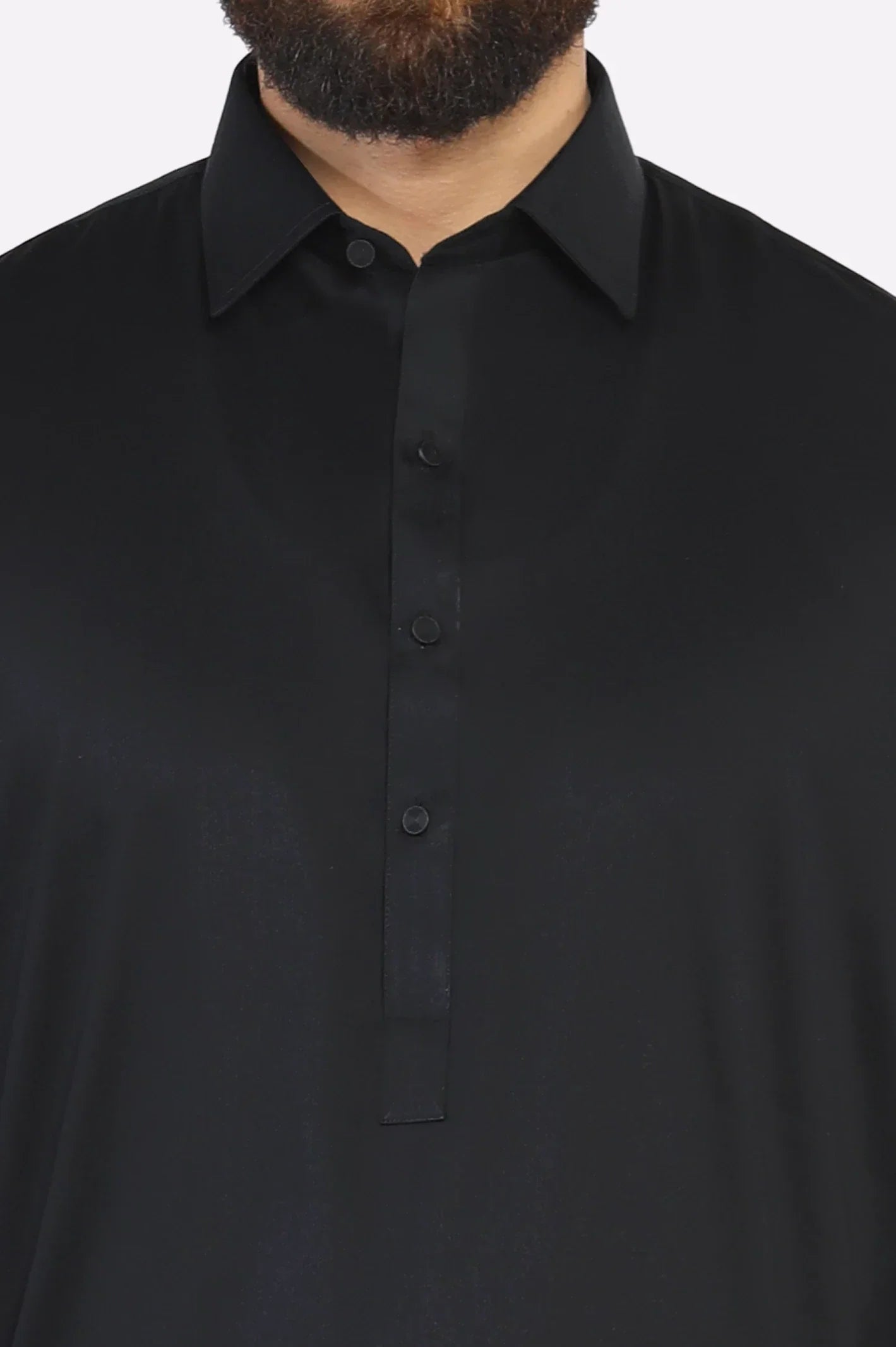 Black Men's Cotton Shalwar Kameez