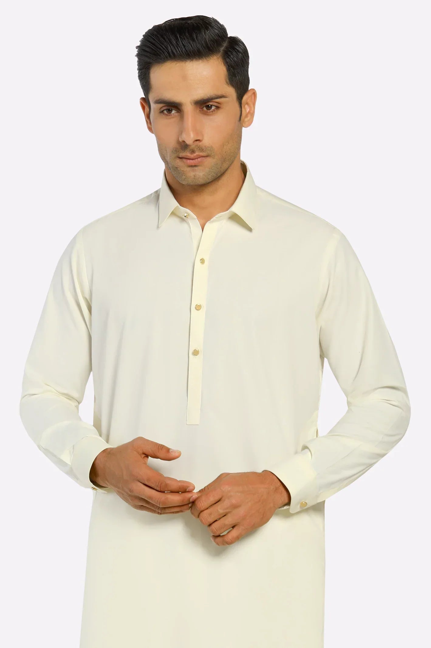 Off White Cotton Shalwar Kameez