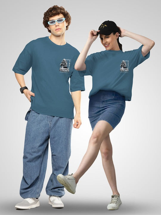 Unisex Pack of 2 HustleH Printed Cotton Oversized T-Shirts – Twinny Zone Graphic Tees for Men & Women in Pakistan | DENIMS