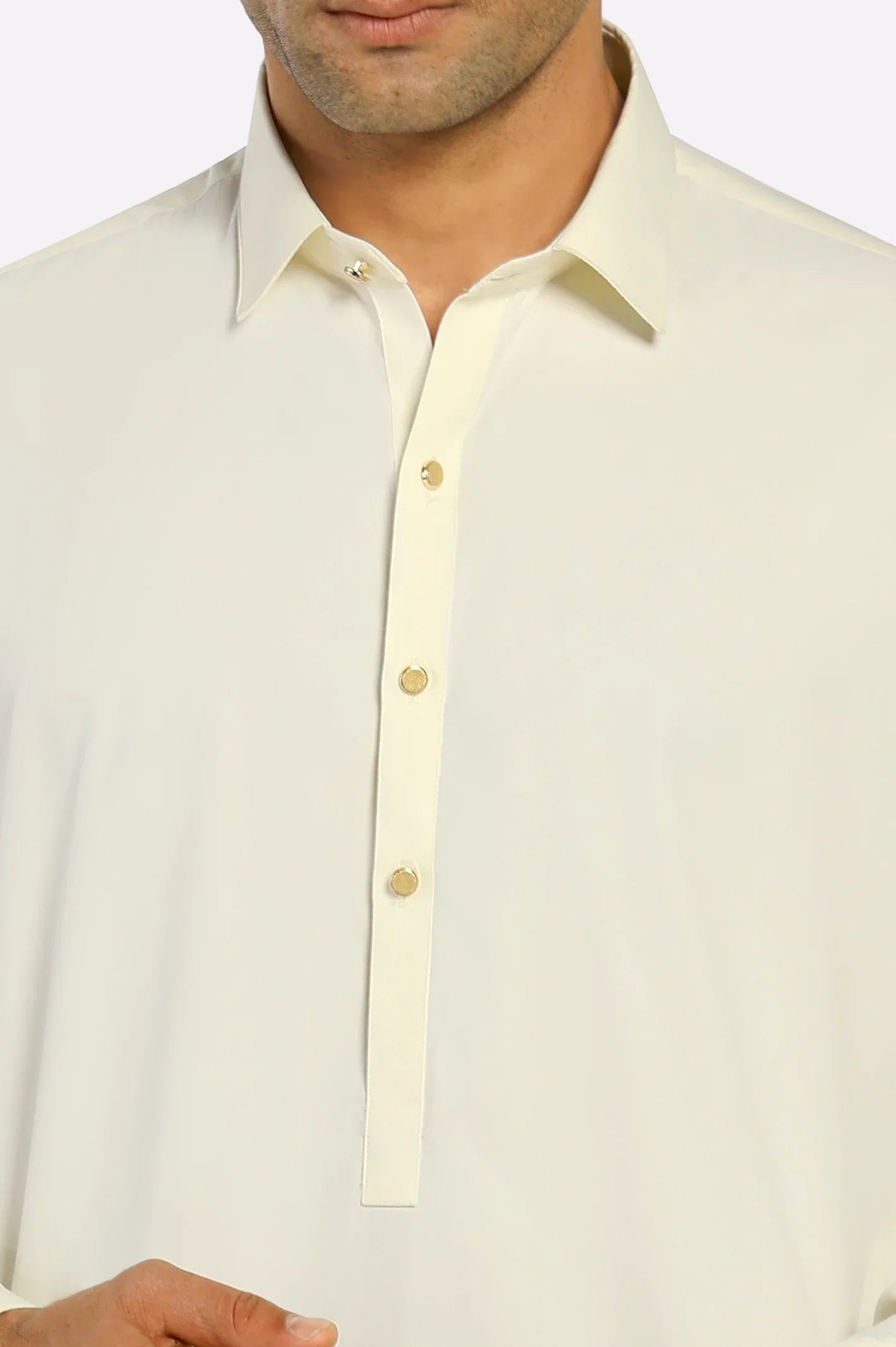 Off White Cotton Shalwar Kameez