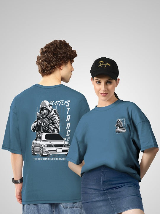 Unisex Pack of 2 HustleH Printed Cotton Oversized T-Shirts – Twinny Zone Graphic Tees for Men & Women in Pakistan | DENIMS