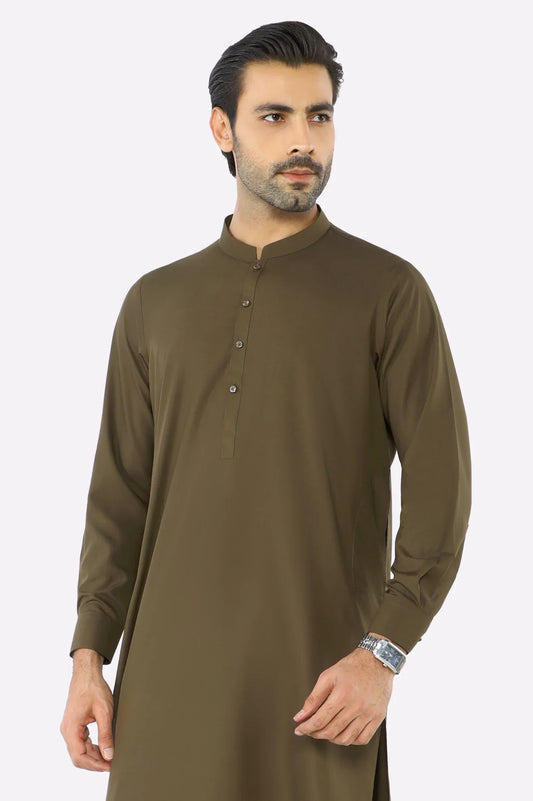 Dark Green Wash & Wear Shalwar Kameez