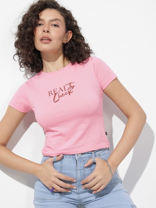 The Life Co. Typography Printed Slim Fit T-Shirt