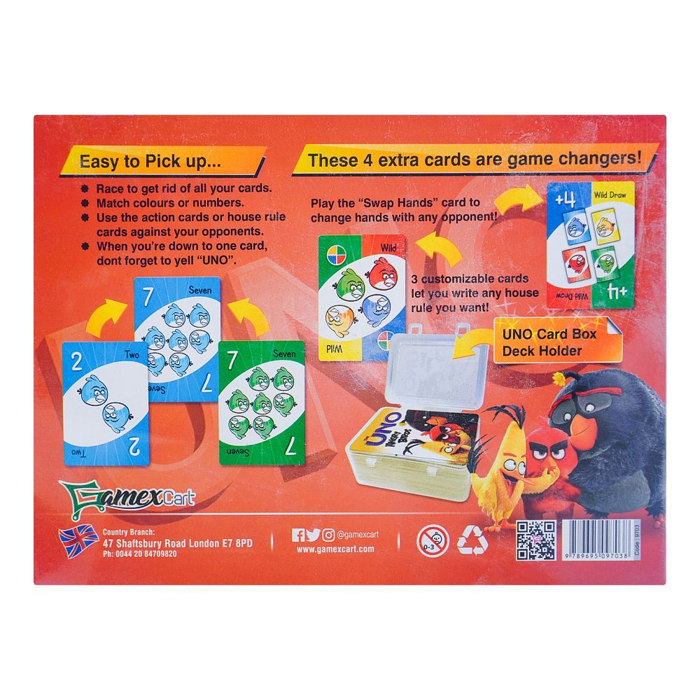 UNO Angry Birds Playing Card, For 6+ Years