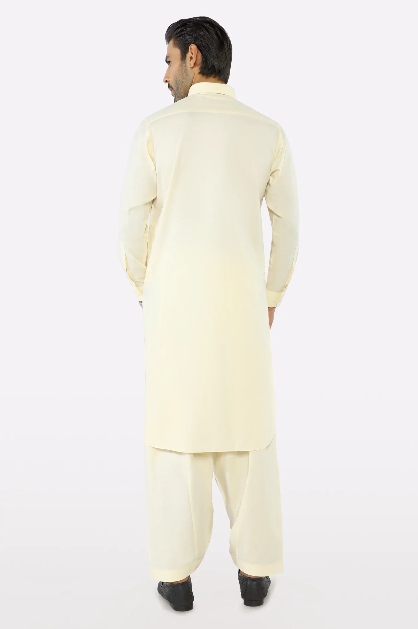 Cream Wash & Wear Shalwar Kameez