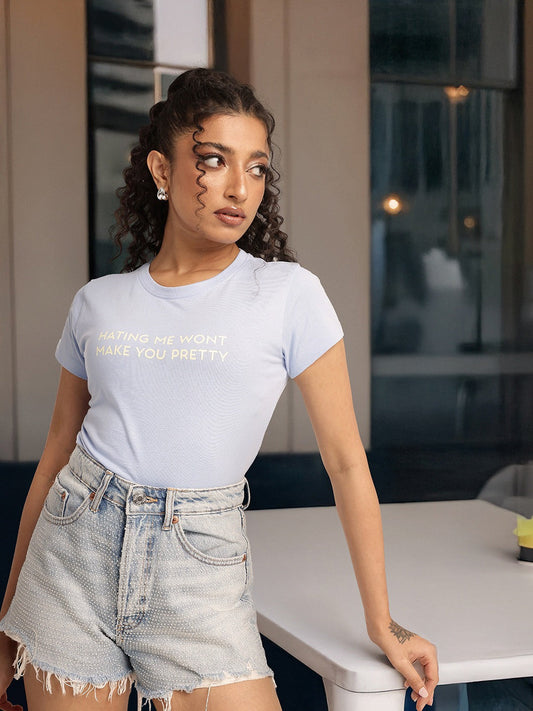 Women Typography Printed T-Shirt in Pakistan