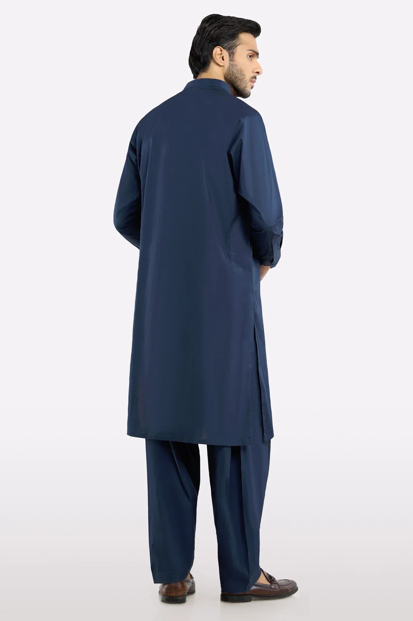 Navy Blue Cotton Shalwar Kameez
