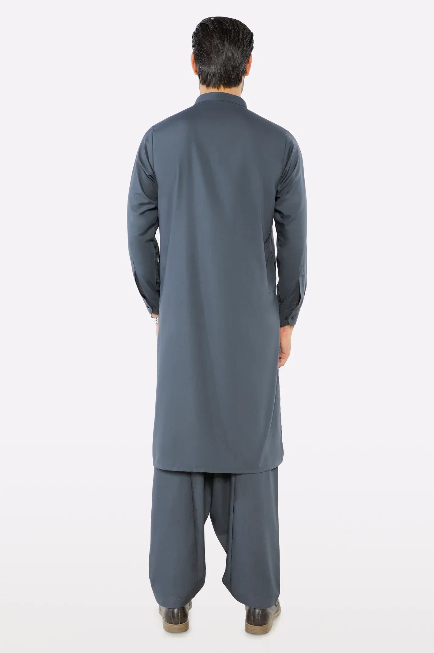 Dark Grey Wash & Wear Shalwar Kameez