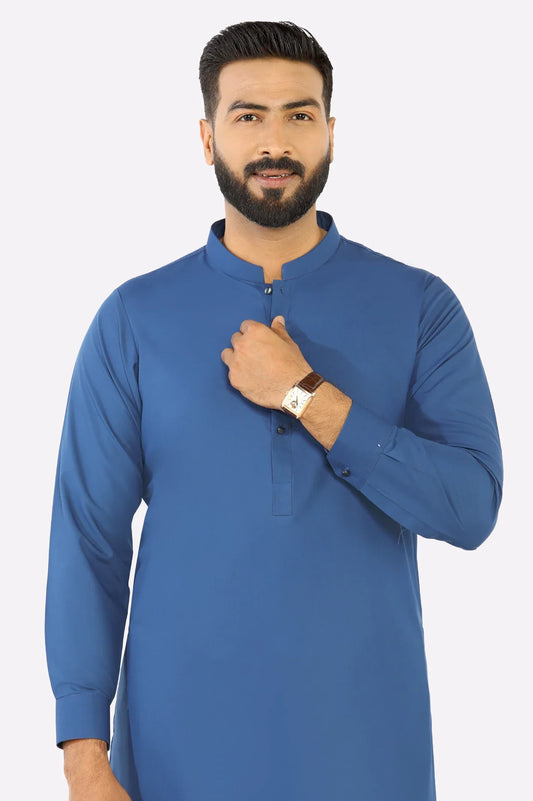 Dark Blue Wash & Wear Shalwar Kameez