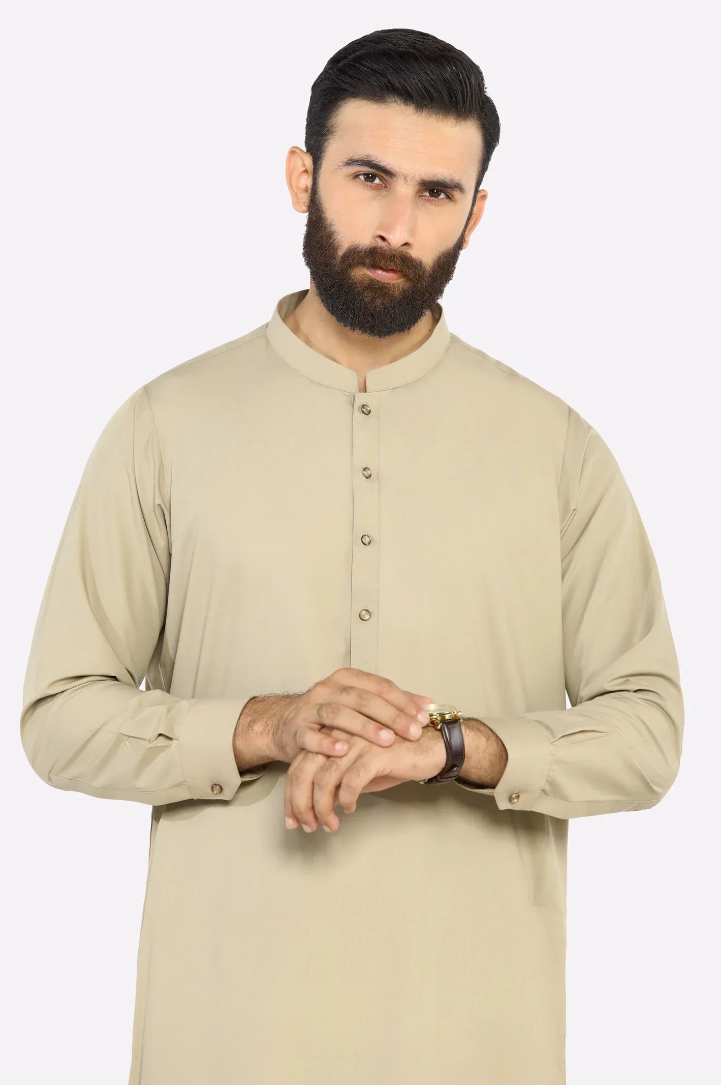 Fawn Wash & Wear Shalwar Kameez For Men's
