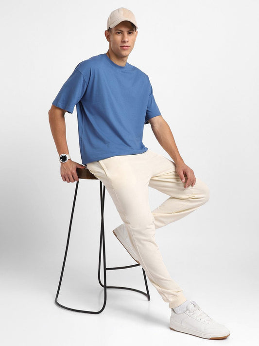 Round Neck Short Sleeves Oversized Cotton T-Shirt for Men – Breathable Summer Wear in Pakistan | DENIMS