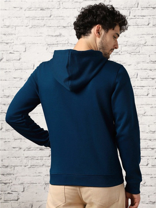 Nobero Men Zipper Hooded Sweatshirt