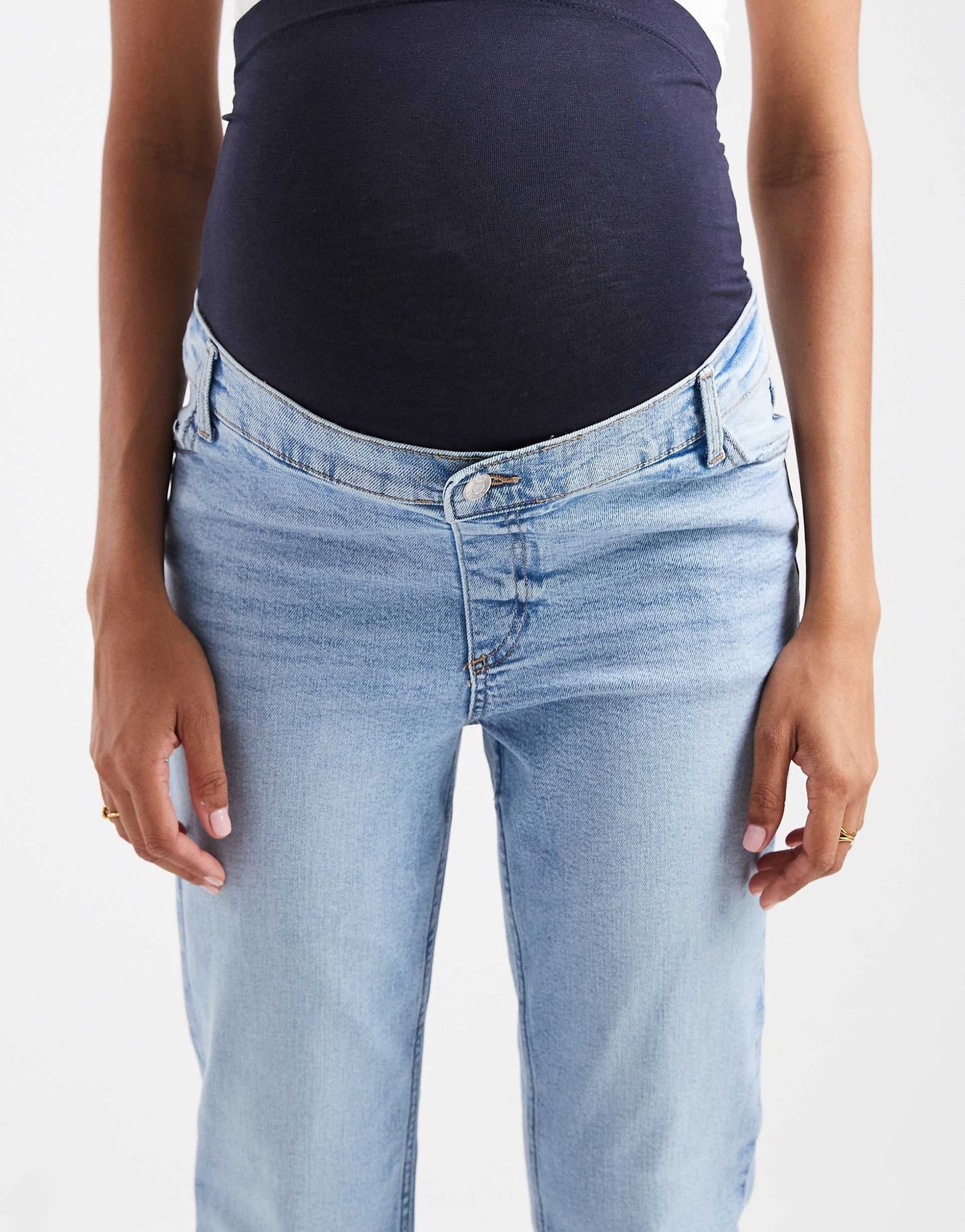 Mom Jeans in Mid Blue – High Waist Vintage Fit Denim for Women in Pakistan | DENIMS