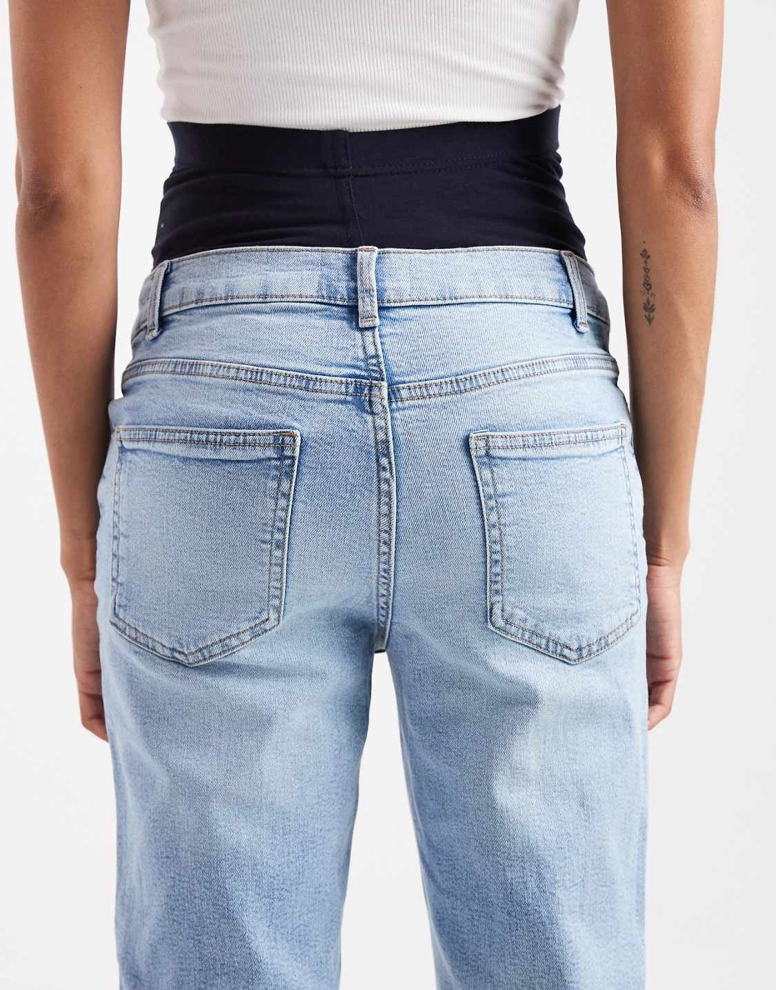 Mom Jeans in Mid Blue – High Waist Vintage Fit Denim for Women in Pakistan | DENIMS