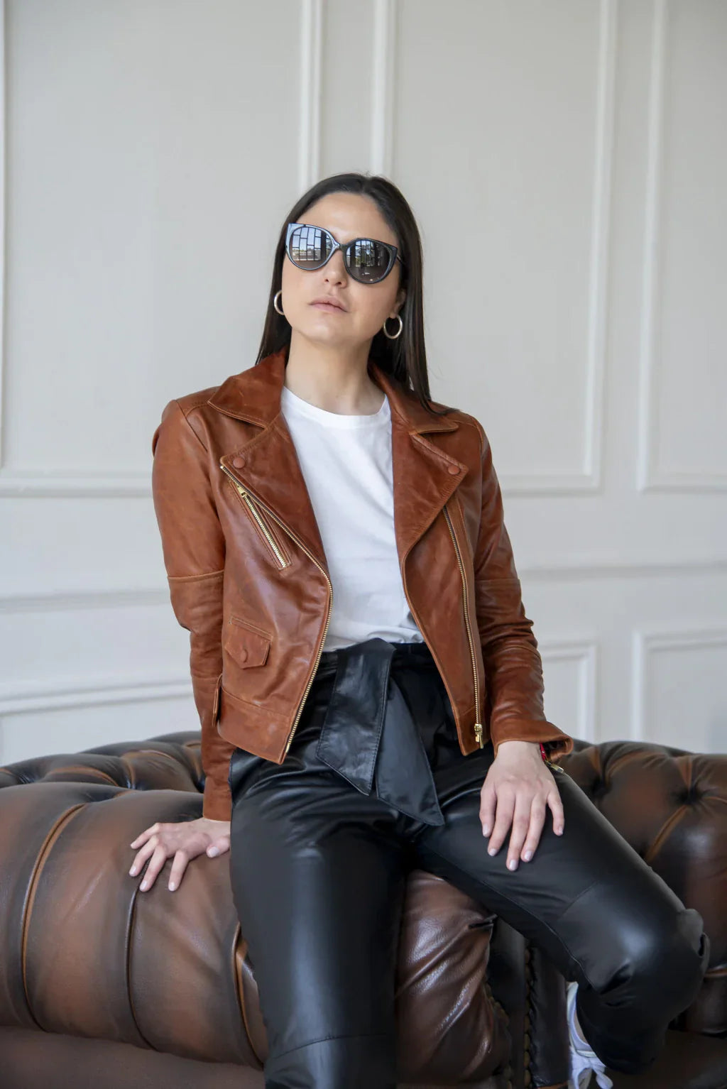 Stealth Rider Brown Leather Jacket