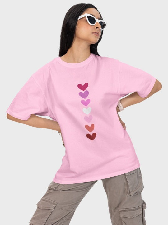 Women Graphic Printed Oversized Cotton T-Shirt Pakistan