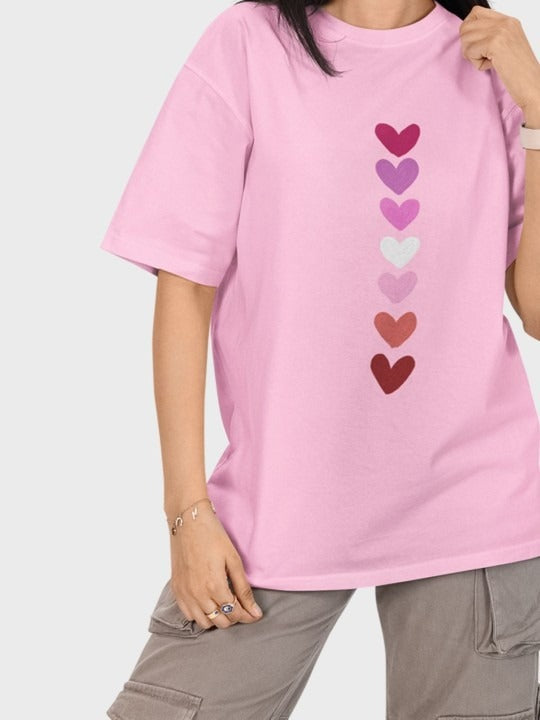 Women Graphic Printed Oversized Cotton T-Shirt Pakistan
