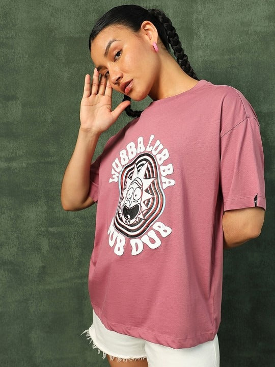 Women Oversized Graphic Cotton Drop-Shoulder T-Shirt Pakistan