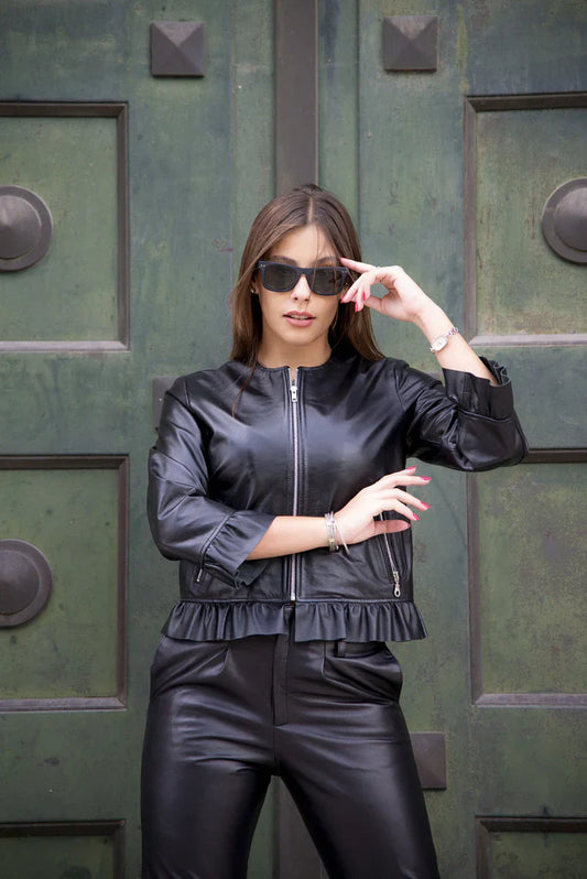 Black Felicitas Women Leather Jacket