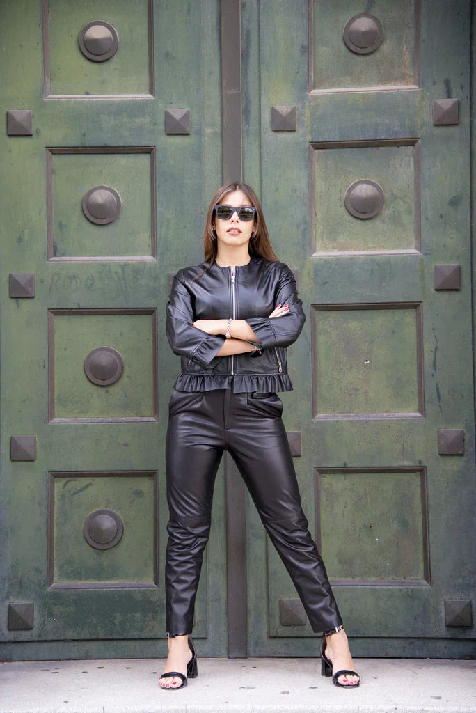 Black Felicitas Women Leather Jacket
