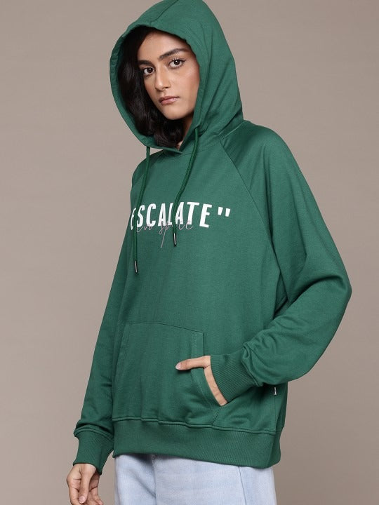 The Lifestyle Co. Printed Hooded Relaxed Olive Green Hoodie — Printed Relaxed Zip Hoodie Pakistan