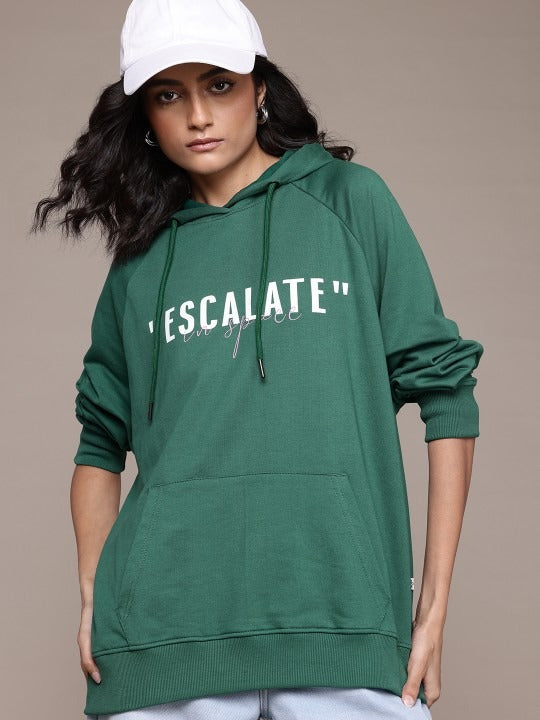 The Lifestyle Co. Printed Hooded Relaxed Olive Green Hoodie — Printed Relaxed Zip Hoodie Pakistan