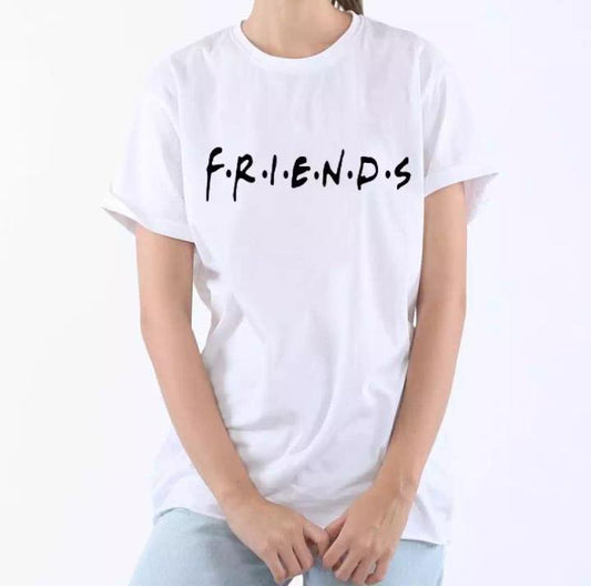 Summer Collection White Cotton Half Sleeves Round Neck Printed T-shirt