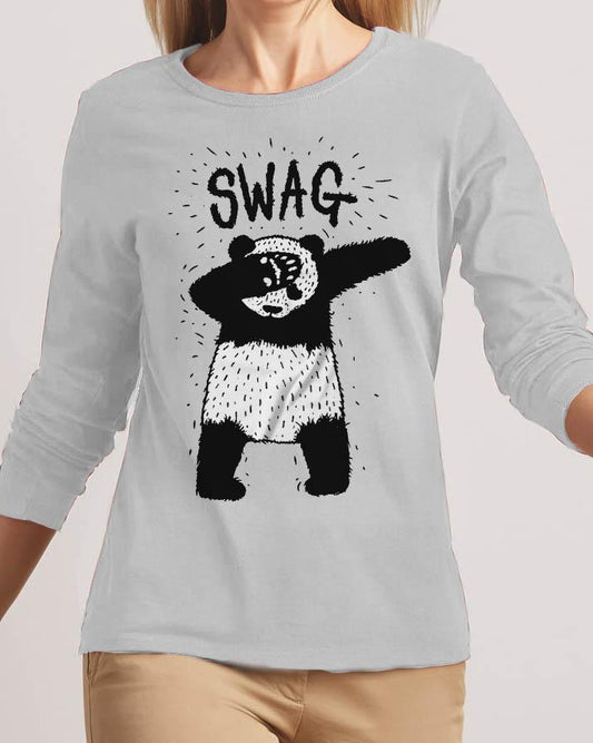 Swag New Fashion Grey Round Neck High Graphic Full Sleeve T-shirt