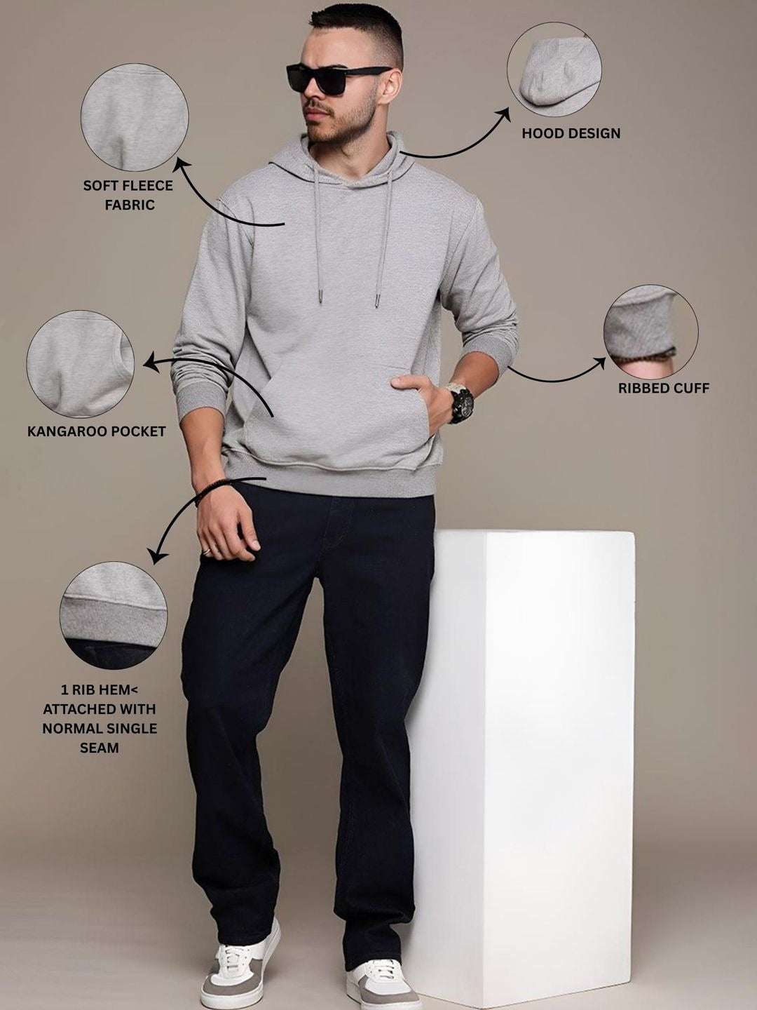 Hooded Pullover Sweatshirt for Men – Stylish & Comfortable Winter Wear in Pakistan