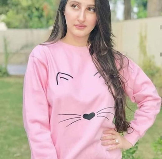 Trendy Spot Summer Collection Pink Cotton Full Sleeves T-Shirt