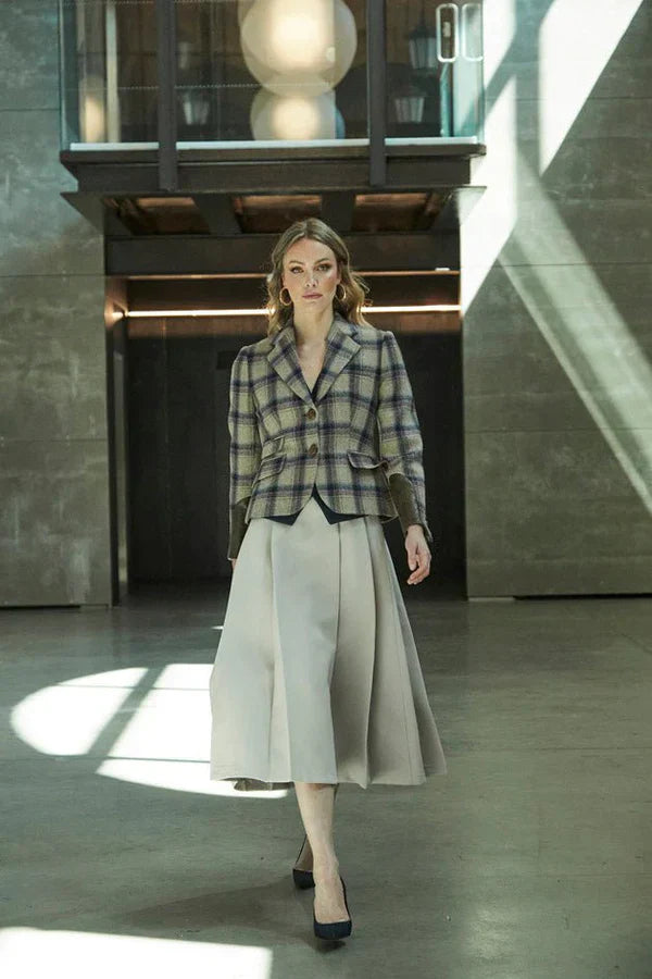 Ace Two Button Checked Women Blazer