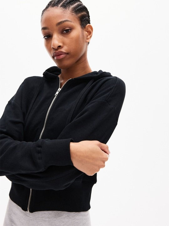 Short Zip-Through Hoodie for Women – Cropped Lightweight Zip-Up Hoodie, Breathable & Travel-Ready | DENIMS