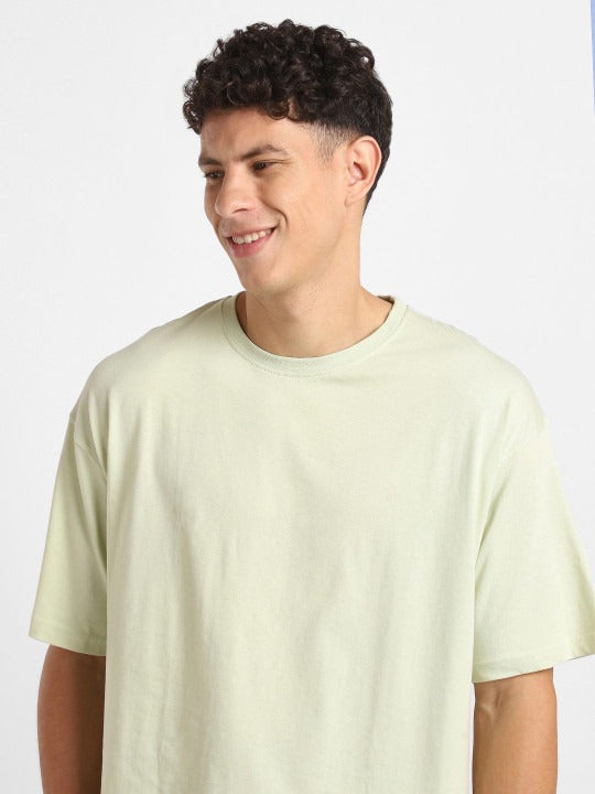 Round Neck Short Sleeves Oversized Cotton T-Shirt for Men in Pakistan | DENIMS