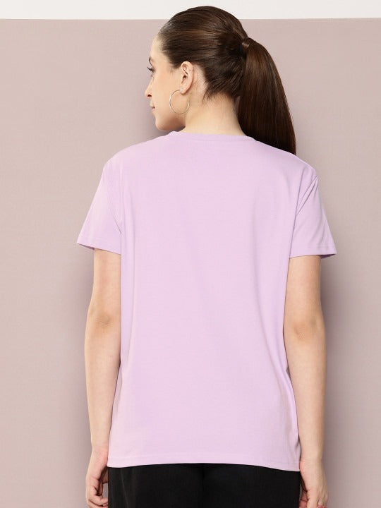 Women Purple Boxy Printed T-Shirt Online in Pakistan