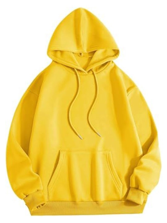 Women Graphic Printed Hooded Cotton Yellow Hoodie – Trendy Winter Hoodie for Girls in Pakistan