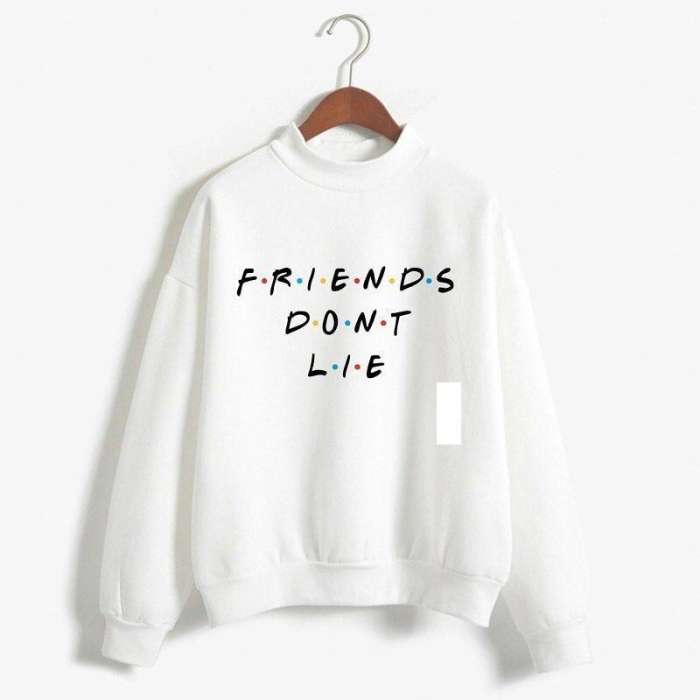 White Friend Printed Sweat Shirt For and Women Sw 005
