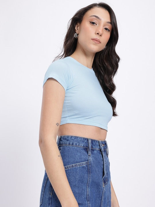 Women Slim Fit Crop T-Shirt Online Pakistan