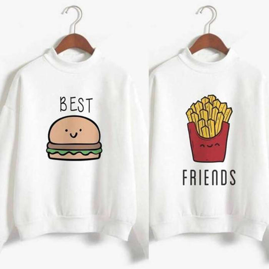 white best friends sweatshirt for women