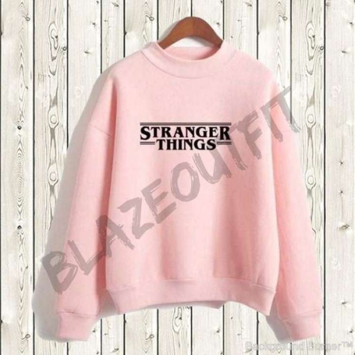 Stranger Things Fleece Round necked Women and Men Printed Sweatshirt