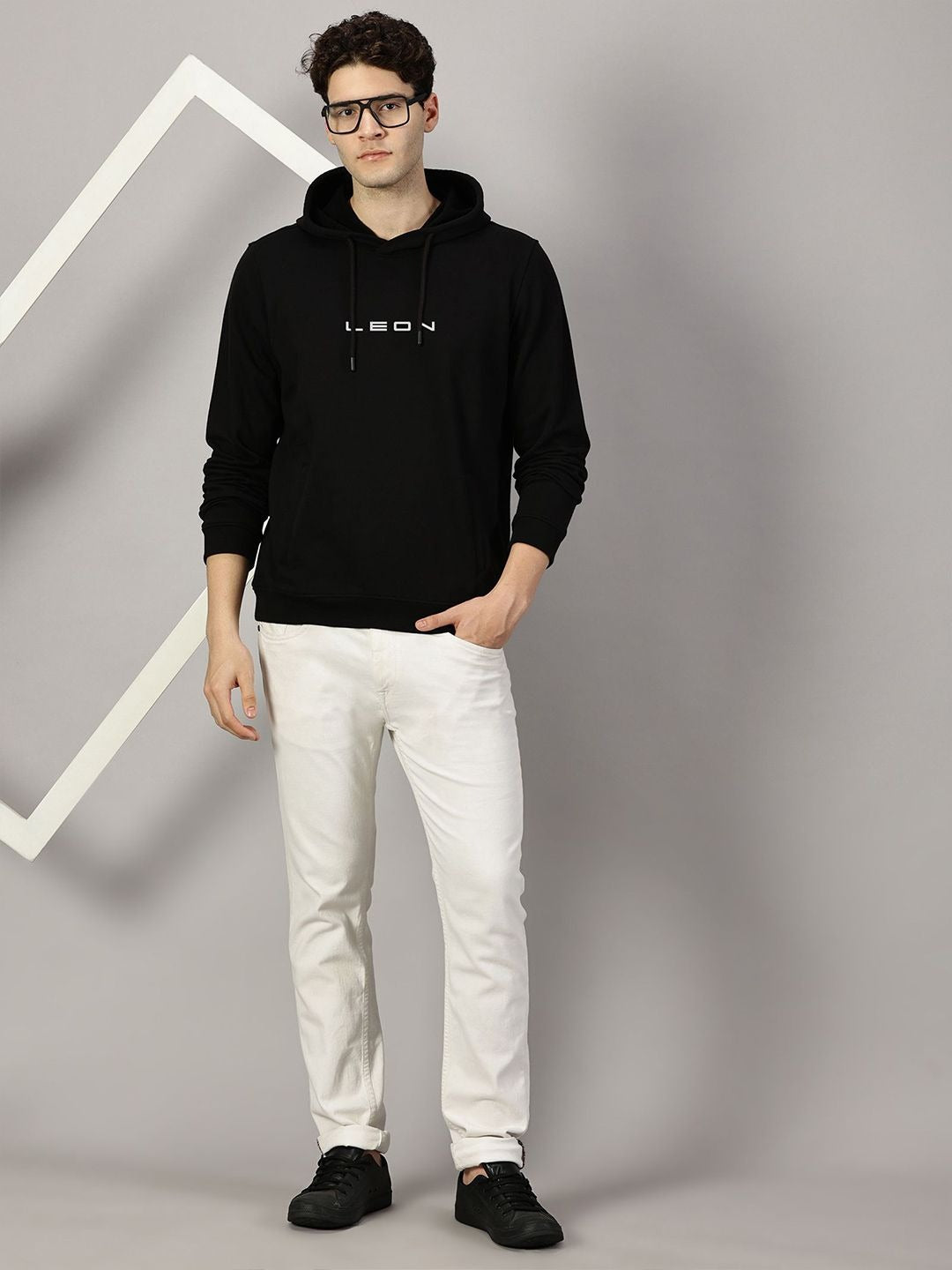 Men Leon Printed Hooded Sweatshirt – Stylish Graphic Hoodie for Casual Wear in Pakistan | DENIMS