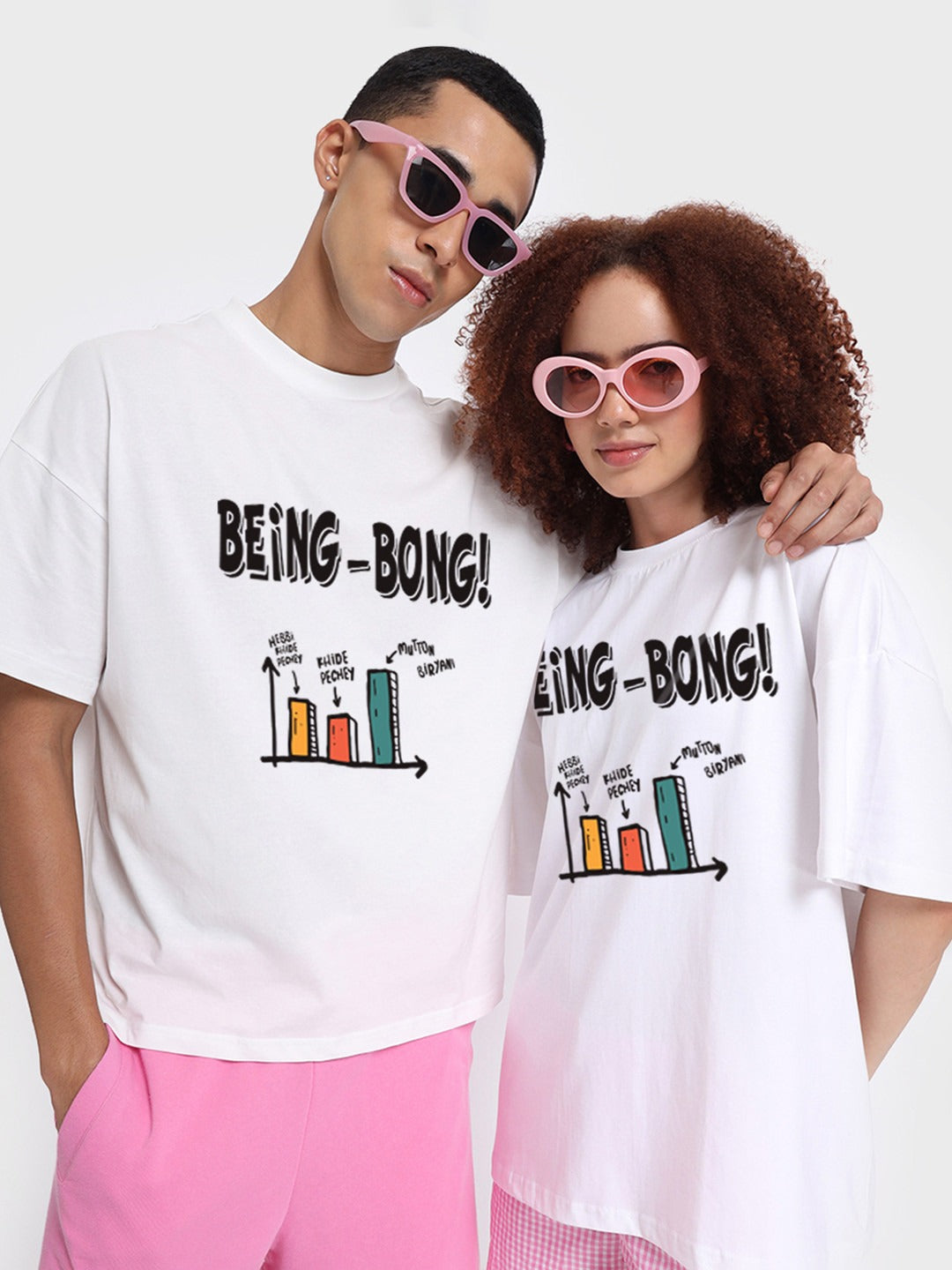 Unisex Typography Printed Cotton Loose T-Shirt – Trendy Oversized Streetwear in Pakistan | DENIMS