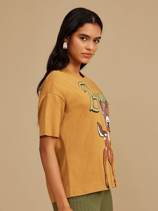 Women Animal Printed Round Neck Cotton T-Shirt – Stylish Casual Wear in Pakistan