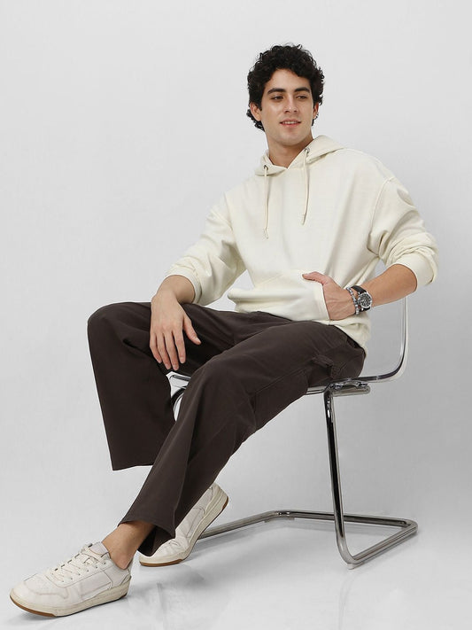 Men Solid Oversized Hooded Neck Sweatshirt – Baggy Fit Winter Hoodie for Men in Pakistan | DENIMS