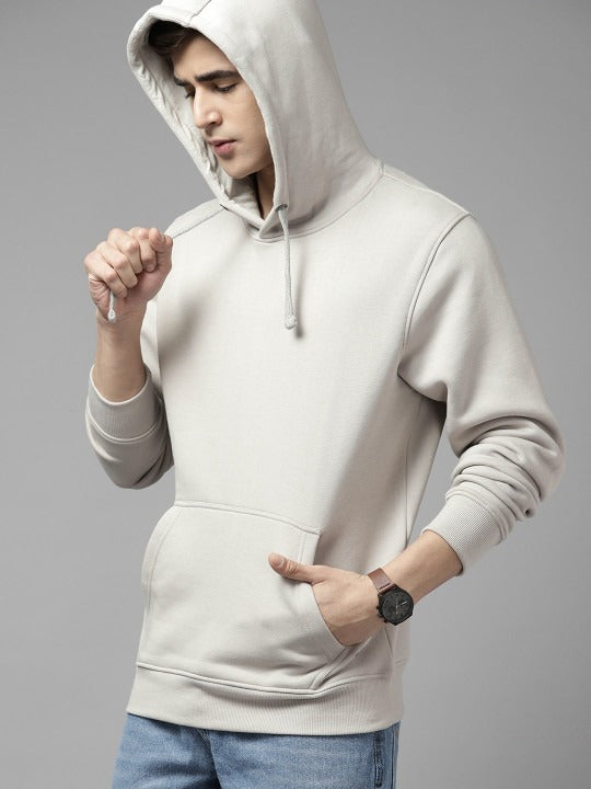 Men Solid Hooded Sweatshirt – Cotton Fleece Pullover Hoodie for Men in Pakistan | DENIMS