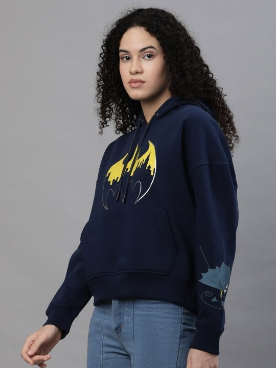 Batman Printed Cotton Hoodie – Drop Shoulder Sleeves Hooded Sweatshirt for Women & Men in Pakistan | DENIMS
