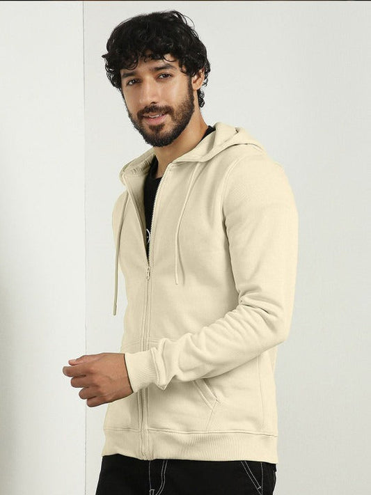 Men Hooded Zipper Front-Open Sweatshirt – Stylish Cotton Pullover for Men in Pakistan | DENIMS