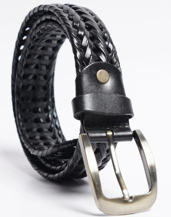 Black Leather Belt Waving Style